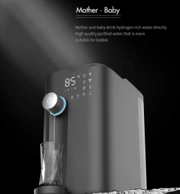 Electric Smart Hydrogen-Rich Reverse Osmosis Desk-Top Water Purifier-Ideal for Home and Commercial Use. Carbon Gray RO Filter