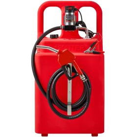 Diesel Transfer Tank, 32 Gallon, Portable Kerosene Tank with 12V DC 10GPM Electric Transfer Pump, 13 ft Delivery Hose & Self-sealing Nozzle