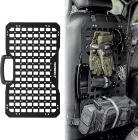 Portable Rigid MOLLE Panel, Tactical Car Back Seat Organizer with Handle, Heavy Duty Car Storage Organizer for Modular Storage