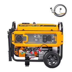 Portable Generator, Gasoline 4650W Peak Watt & LPG 4130W Peak Watt Dual Fuel Generator, Home Backup Generators with Electric Start