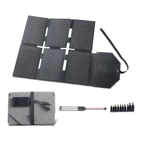 60W Foldable Solar Panel Charger, 16BB N-Type Monocrystalline Solar Panel 24% Efficiency, Lightweight Portable with MC4 Output, Type-C