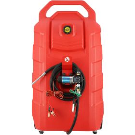 Fuel Caddy, 32 Gallon, Portable Fuel Storage Tank On-Wheels, with 12V DC Transfer Pump, Gasoline Diesel Fuel Container with 8.2 ft Hose