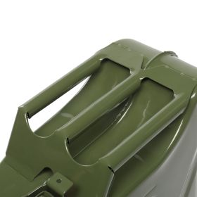 20L Portable American Fuel Oil Petrol Diesel Storage Can Army Green (Color: Green)