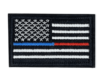 JupiterGear Tactical USA Flag Patch with Detachable Backing (Color: Red Blue Line)
