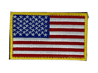 JupiterGear Tactical USA Flag Patch with Detachable Backing (Color: Yellow Red White & Blue)
