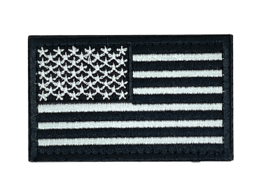 JupiterGear Tactical USA Flag Patch with Detachable Backing (Color: Black & White)