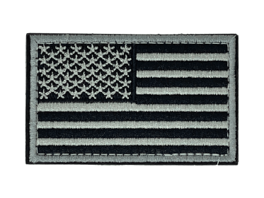 JupiterGear Tactical USA Flag Patch with Detachable Backing (Color: Grey)