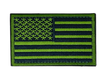 JupiterGear Tactical USA Flag Patch with Detachable Backing (Color: Green)